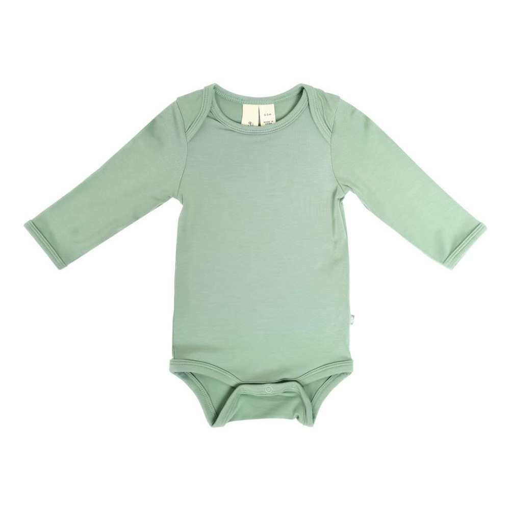 Kyte Baby long sleeve bodysuit in Matcha 0-3